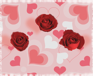 Gif animé coeur de roses